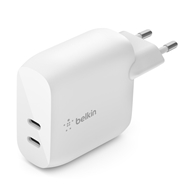 شارژر دیواری شارژ سریع دو پورت USB-C 40 وات بلکین مدل WCB006vfWH