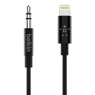 کابل تبدیل لایتنینگ به جک 3.5 میلی متری بلکین مدل AV10172bt03-BLK طول 90 سانتی متر