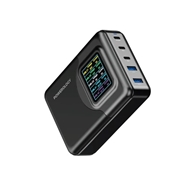 آداپتور پنج پورت چندکاره پاورولوژی Powerology GaN Charging PW3PD2Q-BK توان 200 وات