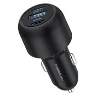 شارژر فندکی پاورولوژی Powerology Ultra Quick Car Charger PCCSR007-C توان 130 وات همراه با کابل