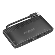 هاب USB-C پرومیت مدل MEDIAHUB-C6 با 6 درگاه خروجی