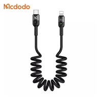 کابل فست شارژ تلفنی تایپ سی به لایتنینگ برند مکدود مدل Mcdodo CA-1960 Type-C to Lightning 36W PD Data Coiled Cable