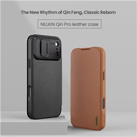 قاب برند نیلکین مدل Qin Pro Leather Case مناسب برای Apple iPhone 17 Pro