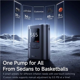 پمپ باد قابل حمل شارژی 82 وات بیسوس Baseus GoTrip Inflator Pump VA1 C01195