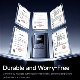 پمپ باد قابل حمل شارژی 82 وات بیسوس Baseus GoTrip Inflator Pump VA1 C01195