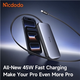 پاوربانک 45 وات 10000 با کابل تایپ سی جمع شونده مک دودو Mcdodo Power Bank MC-5920