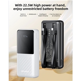 پاوربانک 20000 اوی Awei P57K توان 22.5 وات