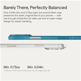 قاب آیفون 17 پرو مکس برند پی تاکا مدل PITAKA Ultra Slim Lucid Blue مناسب برای Apple iPhone 17 Pro Max