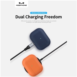 کاور ایرپاد برند کی فون مدل Keephone Rocca Airpod Cover مناسب Apple AirPods 3nd Generation