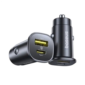 شارژر فندکی دو پورت 30 وات بیسوس Baseus GoTrip DP1 Car Charger BS-C15C1