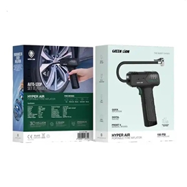 پمپ باد شارژی گرین لاین Green Lion Hyper Air Portable Tire Inflator GNHYINFTRBK