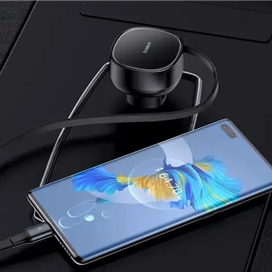 شارژ فندکی 60 وات با کابل جکع شونده بیسوس Baseus Enjoyment Pro Car Charger C0203100