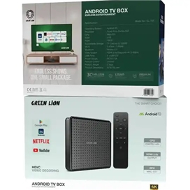 اندروید باکس گرین لاین Green Lion Android TV Box 4K with Remote Control GNANDTVBOXBK