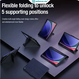 کیف کلاسوری نیلکین مدل Bumper Leather Case Pro مناسب برای تبلت سامسونگ Galaxy Tab S10 Plus Galaxy Tab S9 Plus