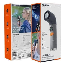 پنکه دستی برند پرودو مدل Porodo Chillo Polar Portable Handheld Fan