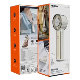پنکه دستی و شارژی برند پرودو مدل Porodo Chillo Cryo Foldable Handheld Fan