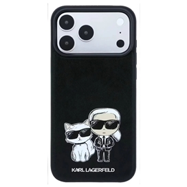 قاب کارل لاگرفلد Karl Lagerfel Smooth MagSafe PU Karl & Choupette Bodies Sketch مناسب برای Apple iPhone 17 Pro Max