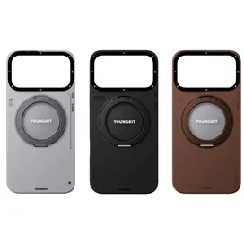 قاب برند Youngkit یانگ کیت مناسب Leather 360 Rotation Ring Stand Case Magsafe مناسب برای  Apple iPhone 18 Pro Max
