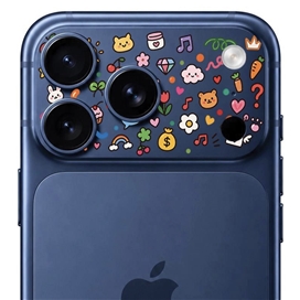 محافظ دور لنز طرح Colorful برند بلو مدل Blueo Invisible Shock-Resistant Lens Protection مناسب برای Apple iPhone 18 Pro