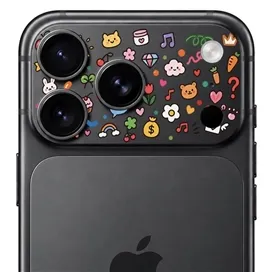 محافظ دور لنز طرح Colorful برند بلو مدل Blueo Invisible Shock-Resistant Lens Protection مناسب برای Apple iPhone 18 Pro