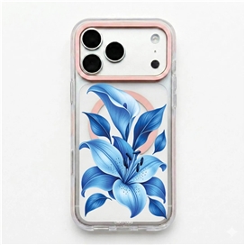 قاب لیلیوم آبی Blue Lilium با مگ سیف برند بلو Blueo آیفون مناسب برای Apple iPhone 17 Pro
