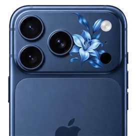 محافظ دور لنز طرح لیلیوم آبی Blue Lilium بلو Blueo Invisible Shock-Resistant Lens Protection مناسب برای Apple iPhone 18 Pro Max