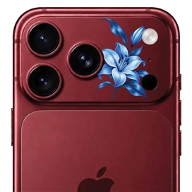 محافظ دور لنز طرح لیلیوم آبی Blue Lilium بلو Blueo Invisible Shock-Resistant Lens Protection مناسب برای Apple iPhone 18 Pro