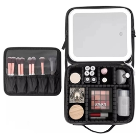 کیف لوازم آرایش آینه دار گرین لاین Green Lion Makeup Organizer GNMAKEORGBK دارای چراغ