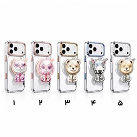 ست قاب شفاف و استند مگنتی Glasses Series برند نیمی Nimmy Magnetic Crystal Clear مناسب برای Apple iPhone 18 Pro Max