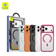 قاب بلو Blueo Skin Friendly Stain & Slip Resistant Magnetic Case-Orange Ring با مگ سیف مناسب برای Apple iPhone 18 Pro