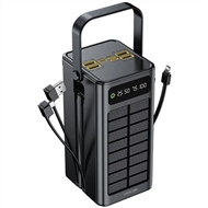 پاوربانک خورشیدی گرین لاین 60000 مدل Solar X با توان 22.5 وات و کابل متصل