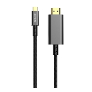 کابل HDMI به Type-C پرودو Porodo Type C HDMI 4K Braided Cable PD-4KHDMC طول 1.8 متر