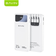 پاوربانک 10000 باوین Bavin PC1072S توان 22.5 وات همراه با کابل متصل