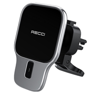 هولدر و شارژر بی سیم موبایل مگنتی داخل خودرو رسی Recci CAR HOLDER RHO-C15