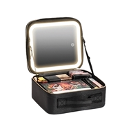 کیف لوازم آرایش با آینه چراغ دار گرین لاین Green Lion Makeup Organizer GNMAKEORGBK