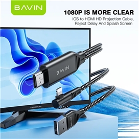 کابل HDMI به لایتنینگ باوین Bavin HDMI-11 طول 2 متر