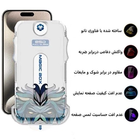 محافظ صفحه نمایش اپیکوی مدل Lion ESD Easy Install مناسب برای گوشی موبایل اپل iPhone 15 Pro Max به همراه کیت نصب