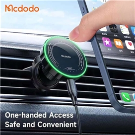 هولدر و شارژر وایرلس مک دودو Mcdodo Atmosphere Light Magnetic Car Charger CH-512