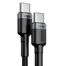 کابل دو سر تایپ سی 100 وات 2 متر بیسوس Baseus Cafule PD2.0 Flash Charging Cable CATKLF-ALG1