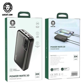 پاوربانک 20000 گرین لاین Green Lion Power Mate 20 GNPWMTEPB20BK