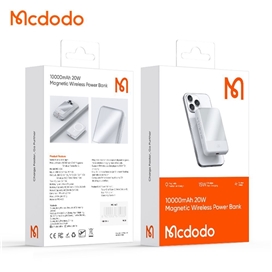 پاوربانک وایرلس مگ سیف مک دودو مدل MCDODO MC-426 ظرفیت 10000 بهمراه کابل شارژ