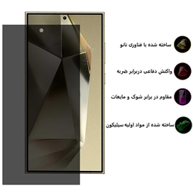 محافظ صفحه نمایش حریم شخصی بوف مدل Silicone-Privacy مناسب برای گوشی موبایل سامسونگ Galaxy S24 Ultra