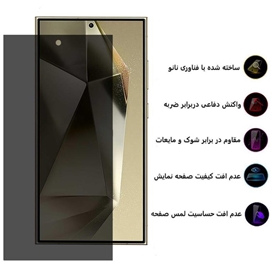 محافظ صفحه نمایش حریم شخصی بوف مدل Silicone-Privacy مناسب برای گوشی موبایل سامسونگ Galaxy S23 Ultra