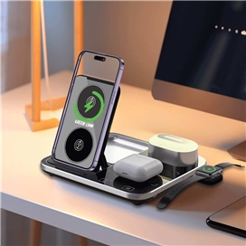 استند و شارژ وایرلس 4 کاره گرین لاین Green Lion 4in1 Wireless Charging Station 2