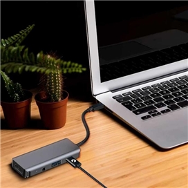 هاب 4 پورت پرودو Porodo 4 in 1 HDMI 4K USB-C Hub PD-41CHB-GY