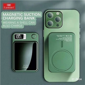 پاوربانک مگنتی وایرلس 22.5 وات ارلدم Earldom Mag-Safe 10000 Power Bank PD34