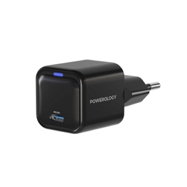 شارژر دیواری پاورولوژی Powerology Ultra-Compact GaN Charger PWCUQC015 توان 20 وات