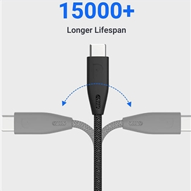 کابل دو سر تایپ سی 100 وات پاورولوژی Powerology Braided USB-C To USB-C Data Cable PBCC2BK