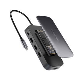 هاب و هارد اکسترنال SSD 512G پاورولوژی Powerology Usb-C Hub & SSD Drive PWSDHB512