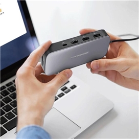 هاب و هارد اکسترنال SSD 512G پاورولوژی Powerology Usb-C Hub & SSD Drive PWSDHB512